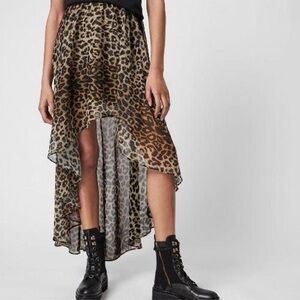All Saints | Slvina Leppo Leopard Print Skirt
